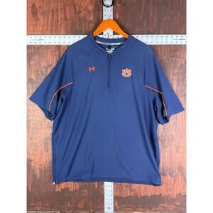 Auburn Tigers War Eagle Under Armour Woven Sideline Shirt Blue Orange‎ XL NCAAf